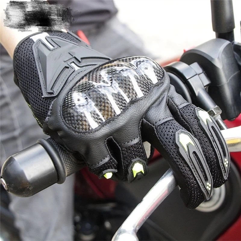 Guantes de motocicleta de fibra de carbono (4) 