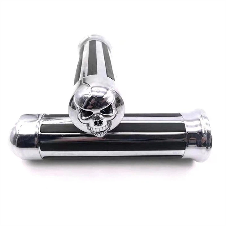 Retrofit Metal Skull Motorcycle empuñaduras