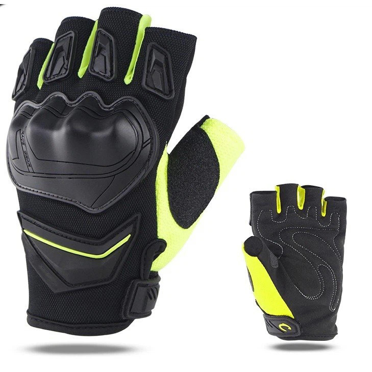 Guantes sin dedo de motocicleta