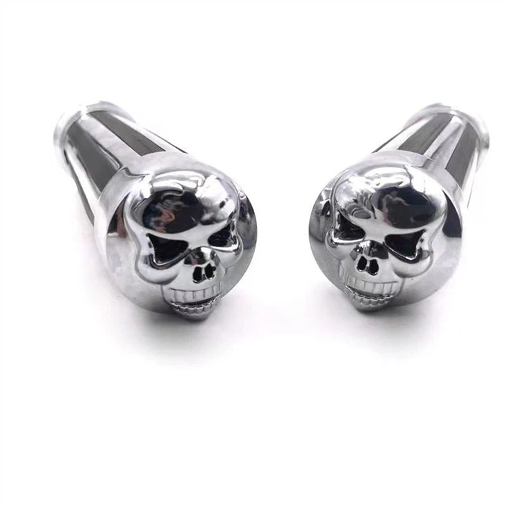 Retrofit Metal Skull Motorcycle empuñaduras