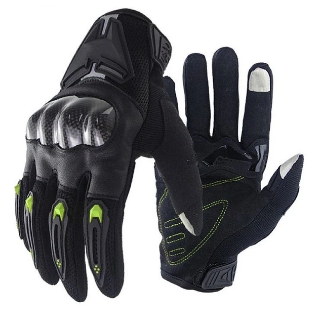 Guantes de motocicleta de fibra de carbono