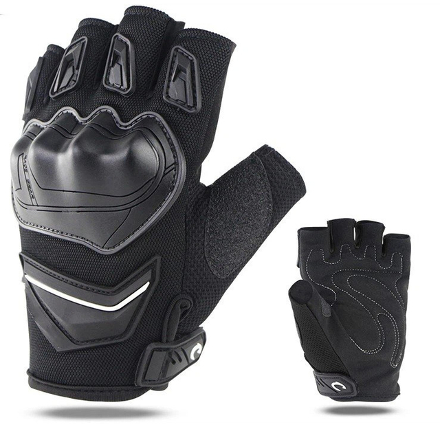 Guantes sin dedo de motocicleta