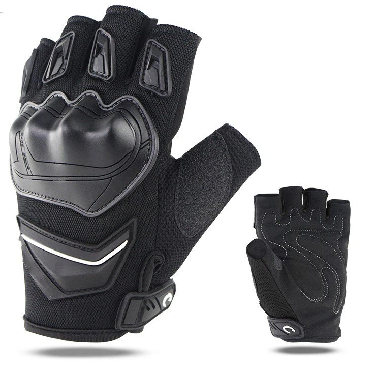Guantes sin dedo de motocicleta