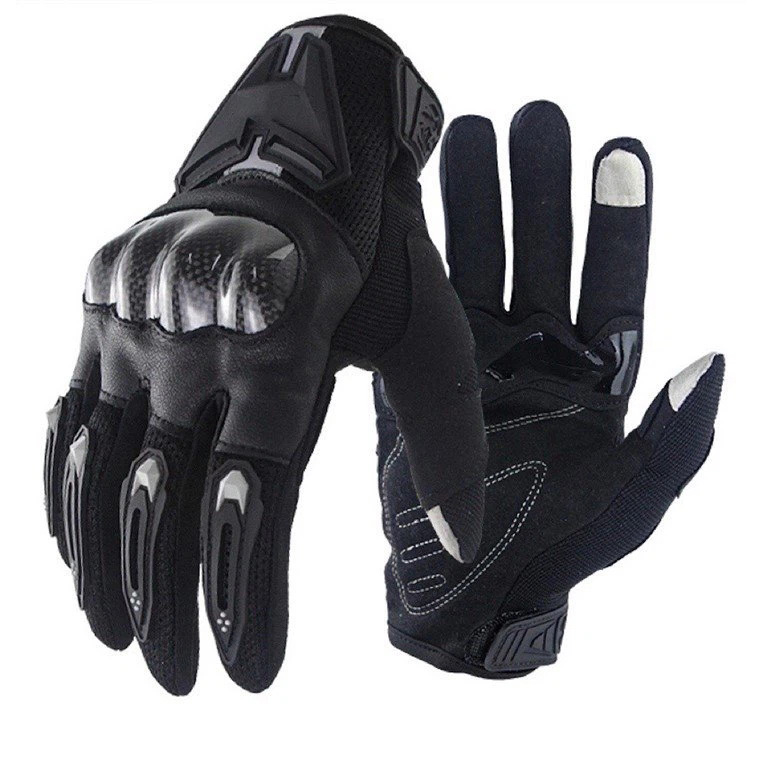 Guantes de motocicleta de fibra de carbono