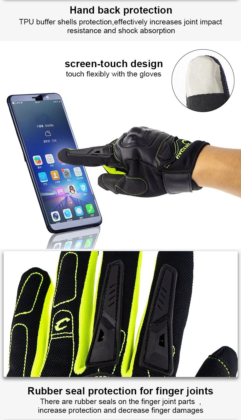 Guantes de motocicleta de dedo completo (8) 